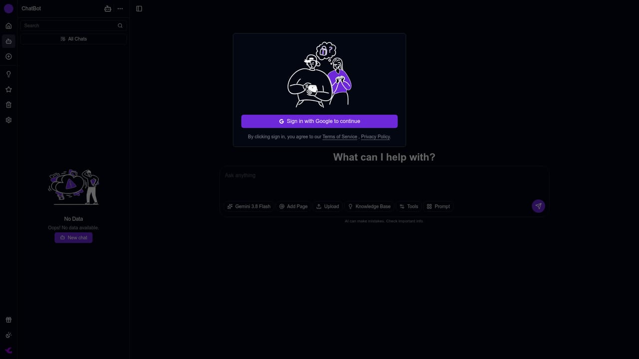 TinaMind — Run a first conversation in the AI chatbot