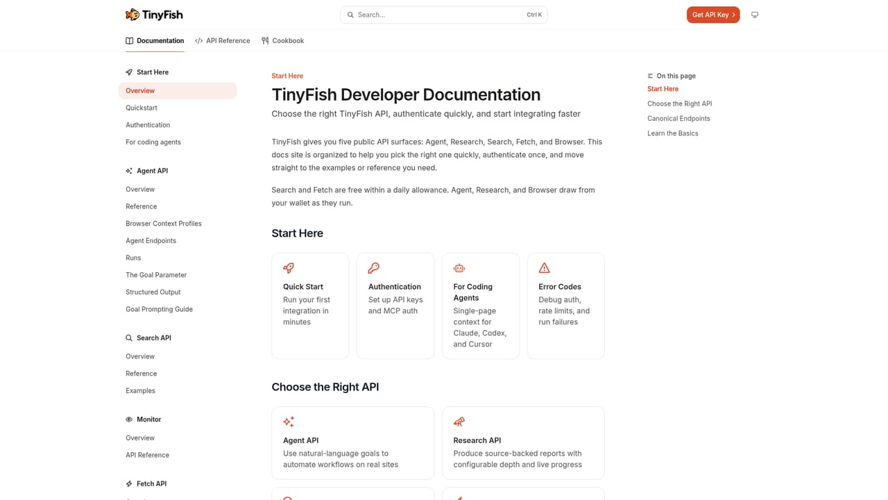 TinyFish — Read the API reference