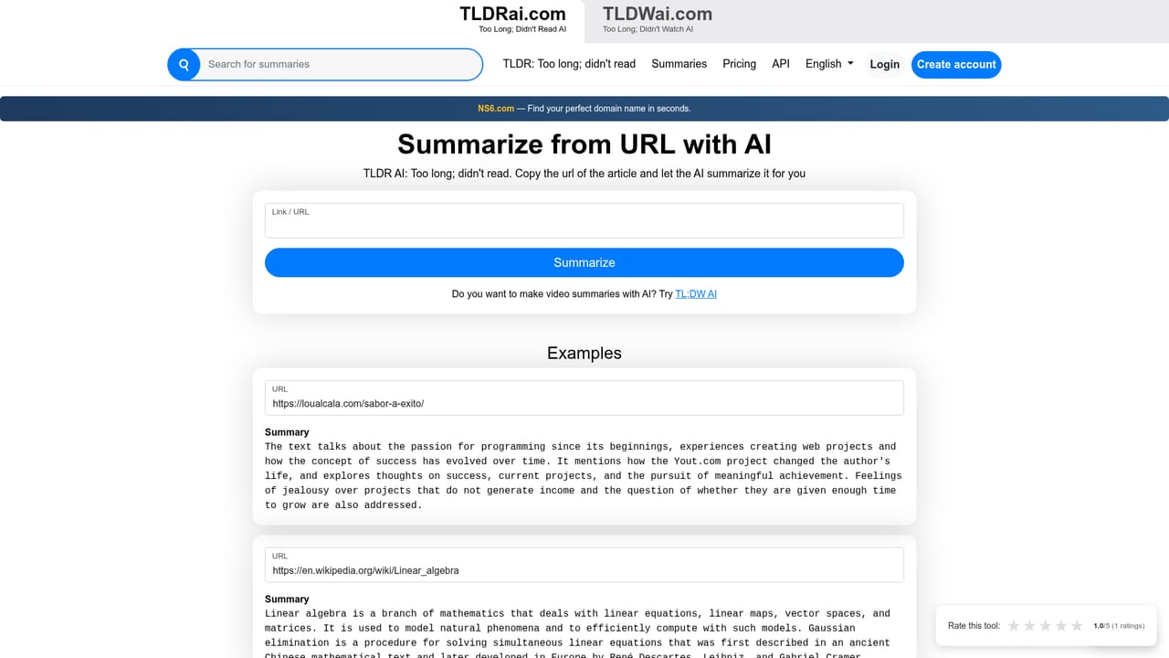 TLDRAI — Summarize content from a website