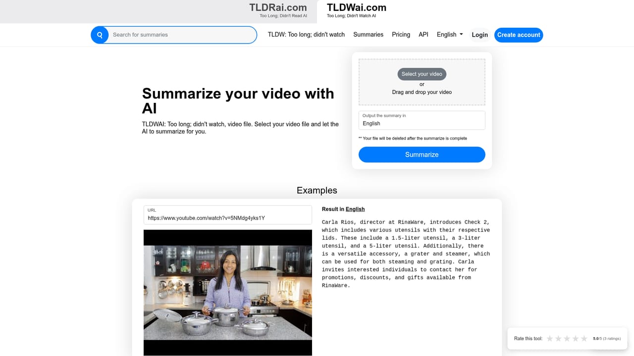 TLDWAI — Summarize a local file