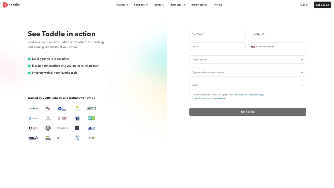 Toddle AI — Book a walkthrough of the AI features