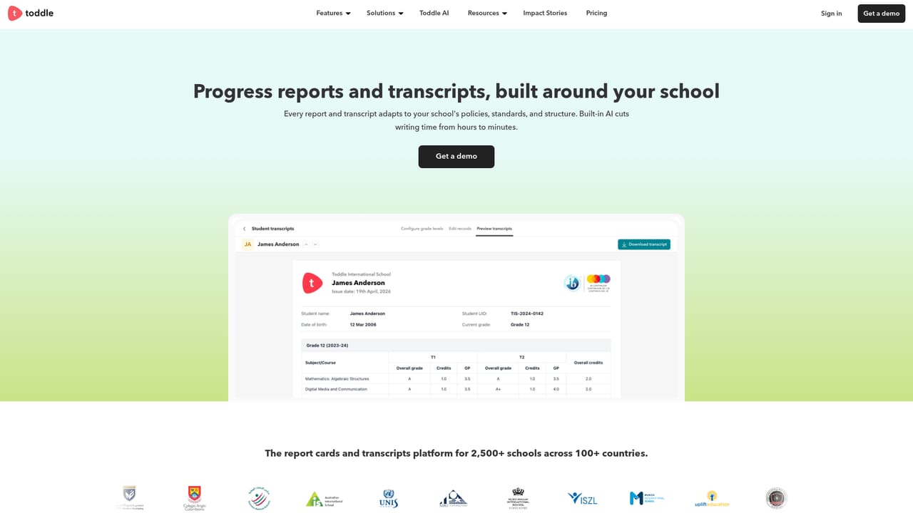 Toddle AI — Draft progress reports and messages