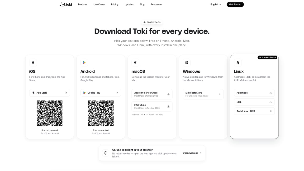 Toki AI — Download the app and connect your calendars