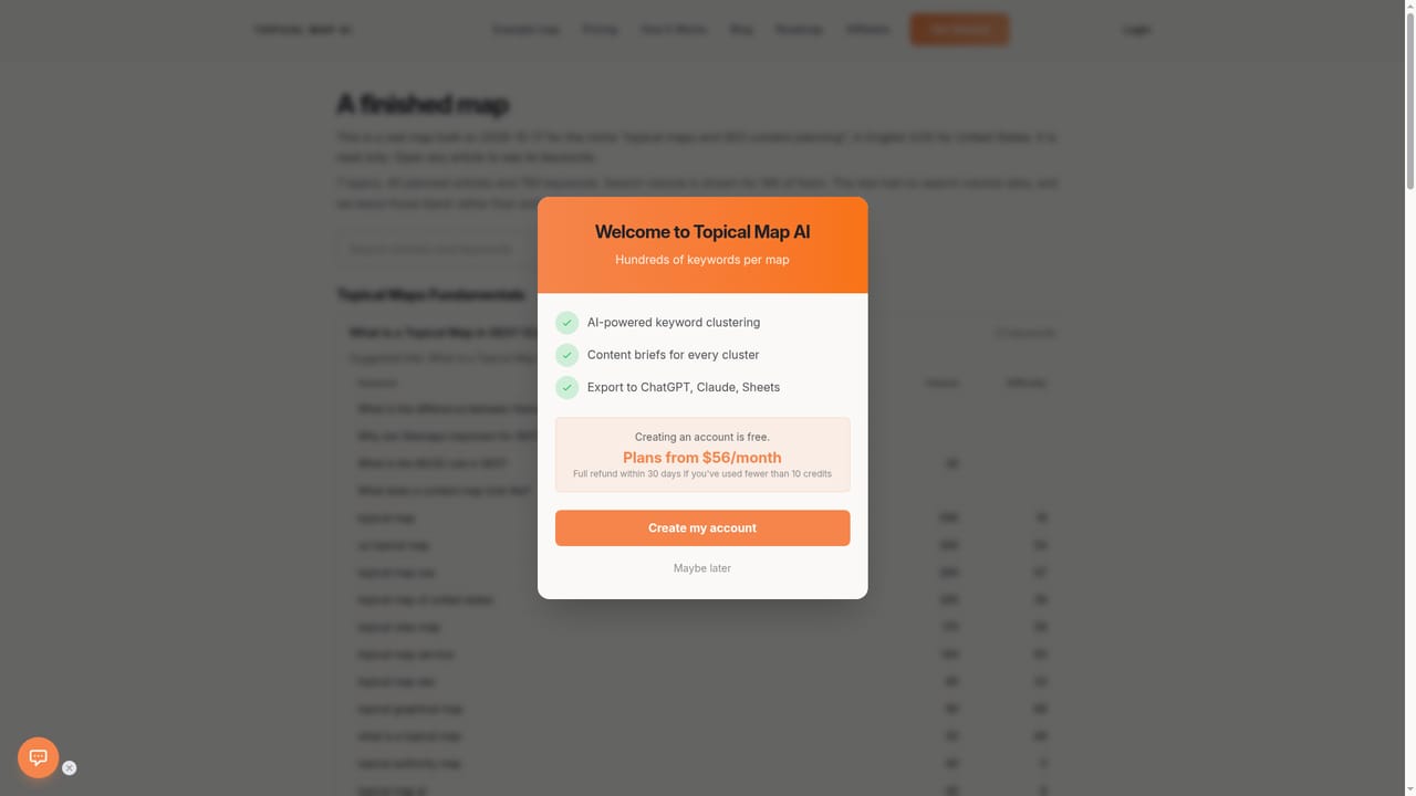 TopicalMap.ai — Review an example map