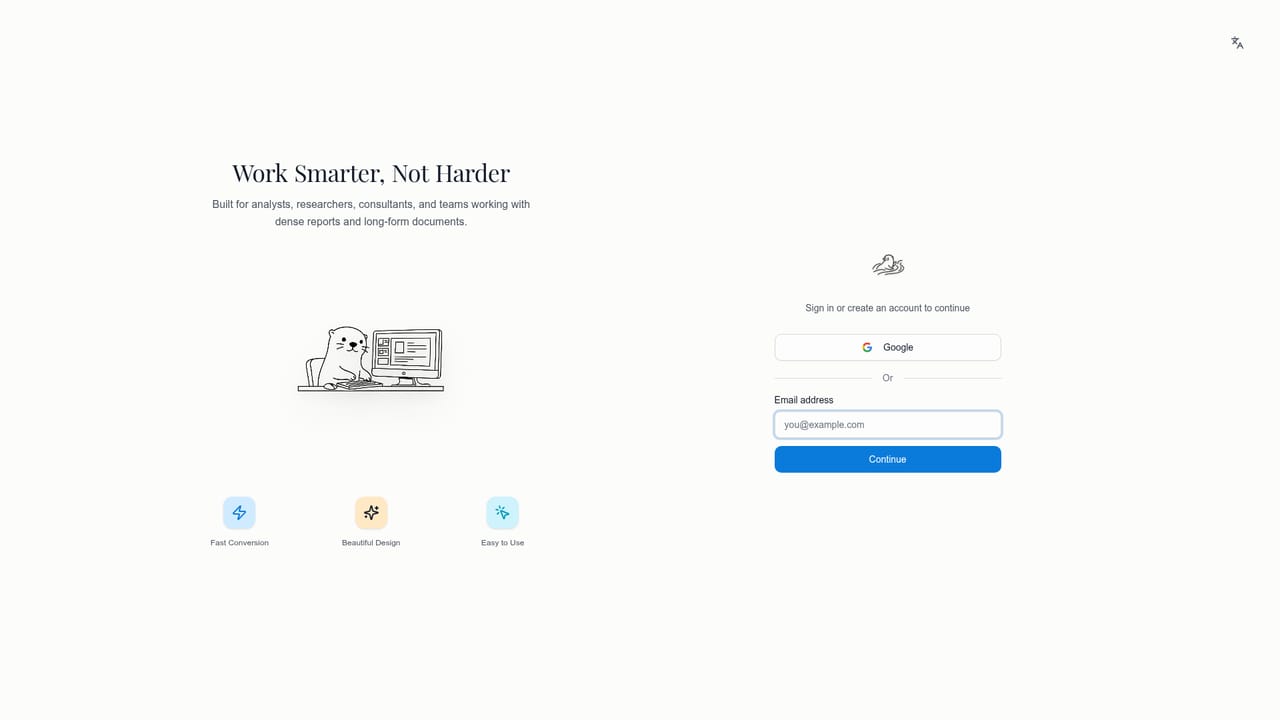 Tosea.ai — Create an account