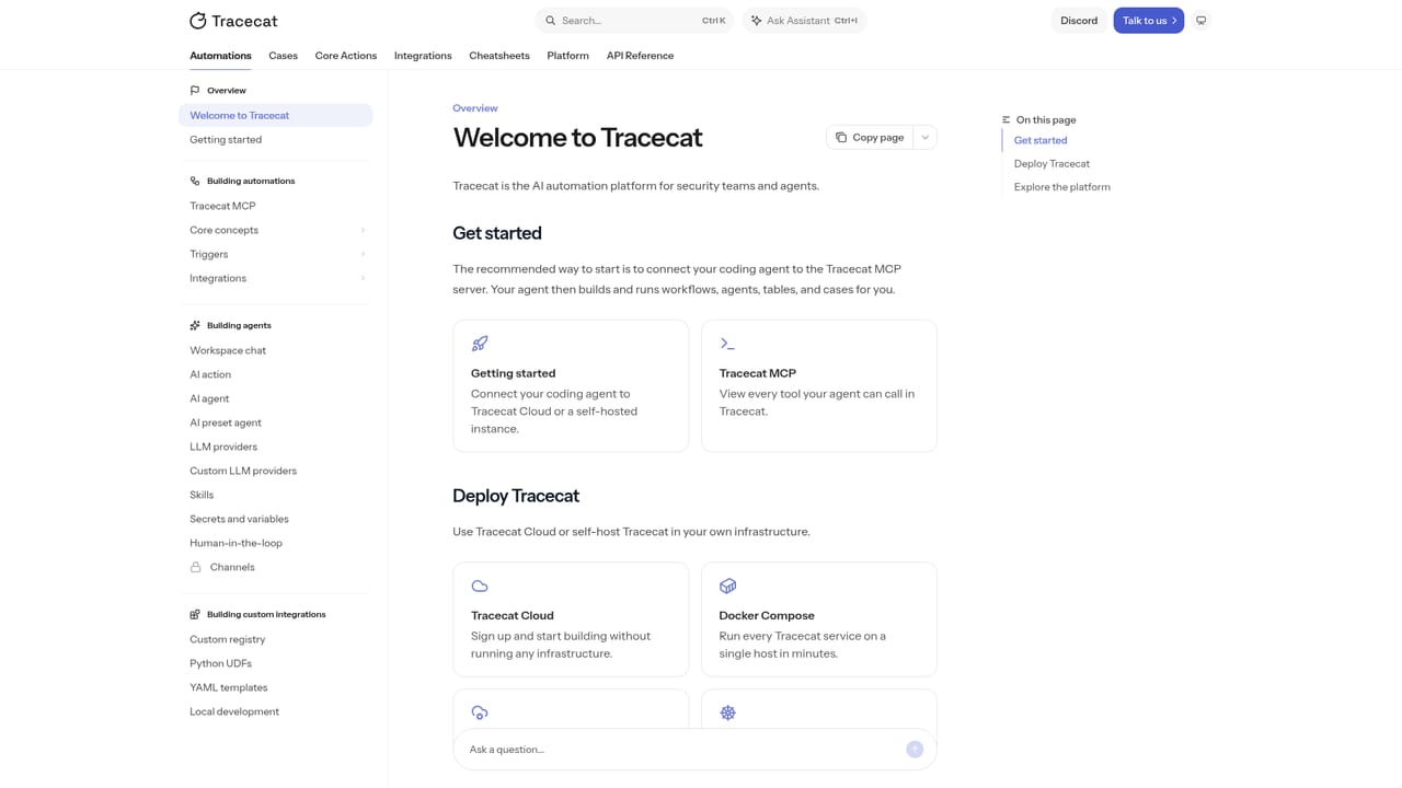 Tracecat — Read the introduction to the platform