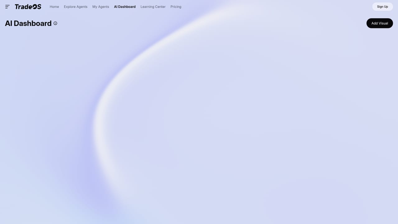 TradeOS AI — Create an account and open the AI Dashboard