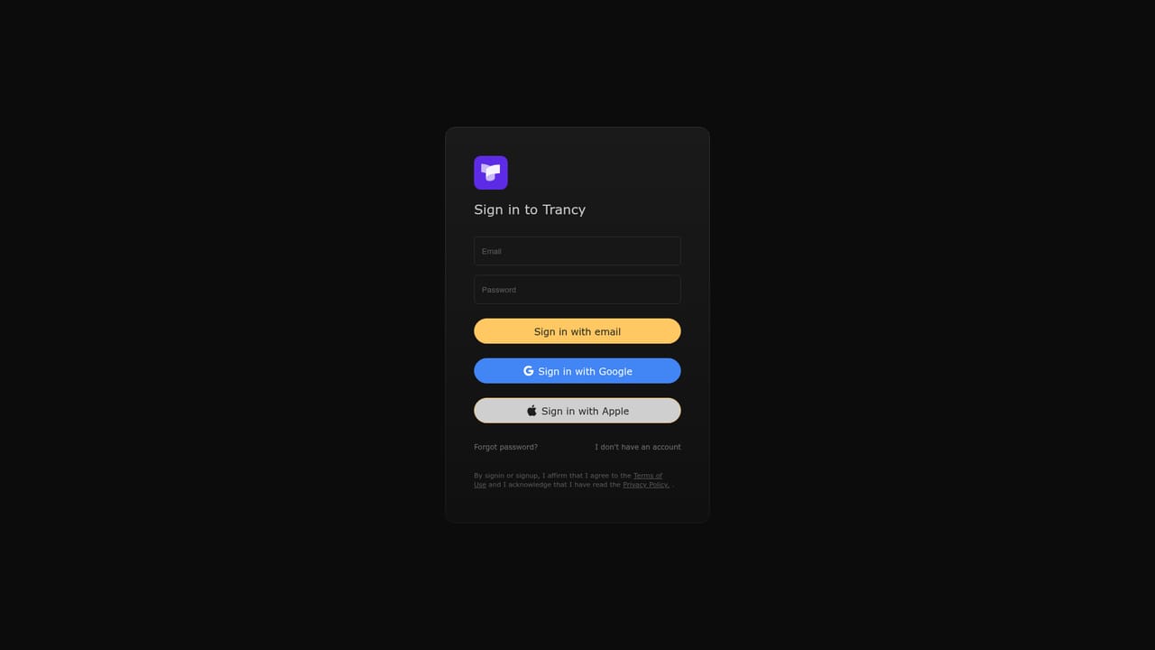 Trancy — Organize material in the learning center