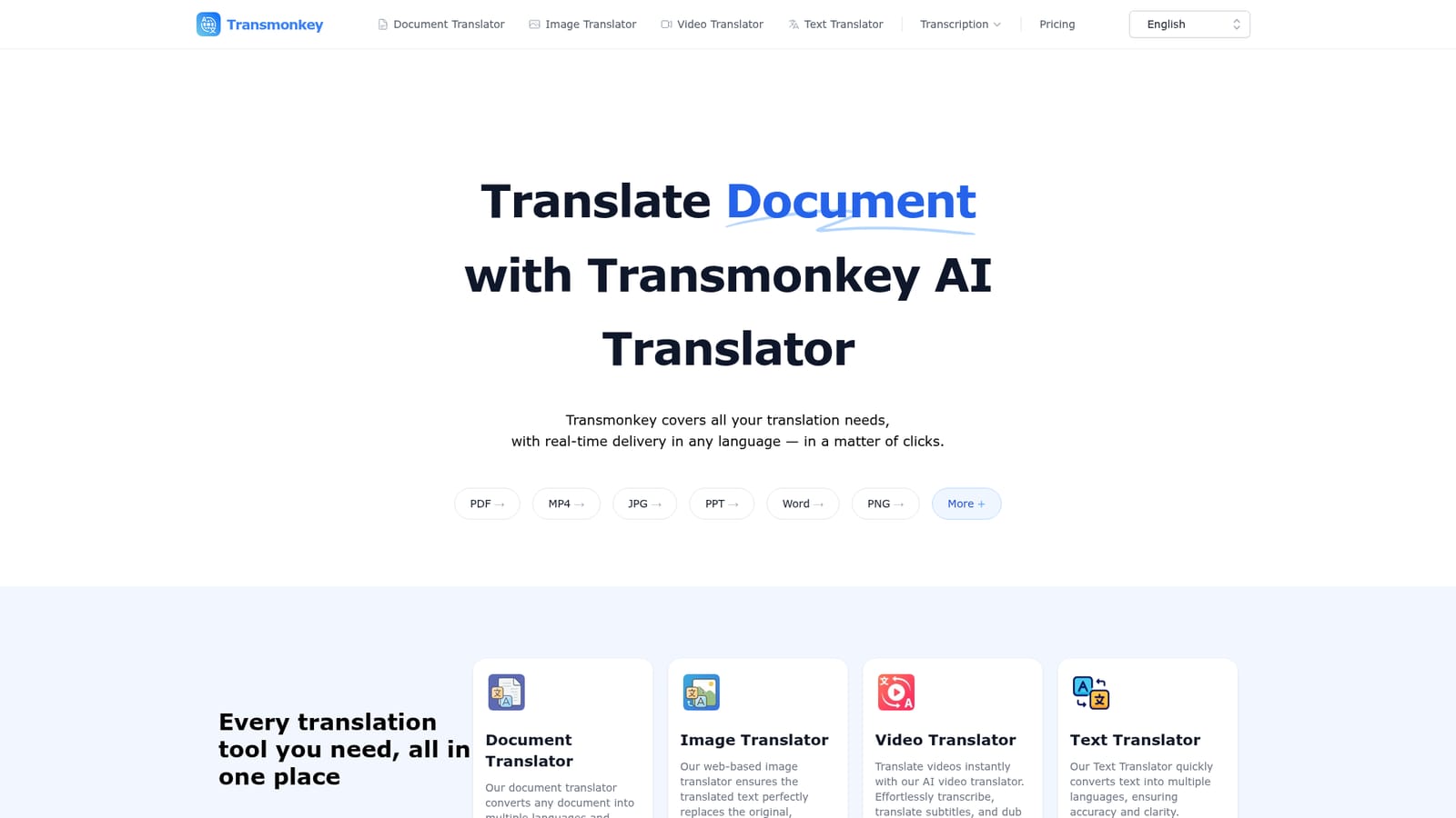 TransMonkey — Pick the right translator