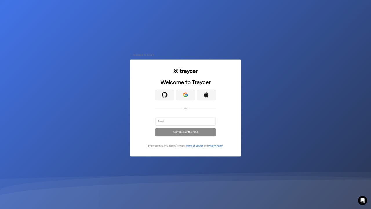 Traycer — Sign in to your workspace