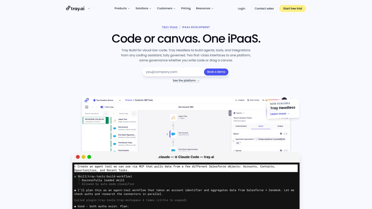 Tray.io — Build and test an agent or automation