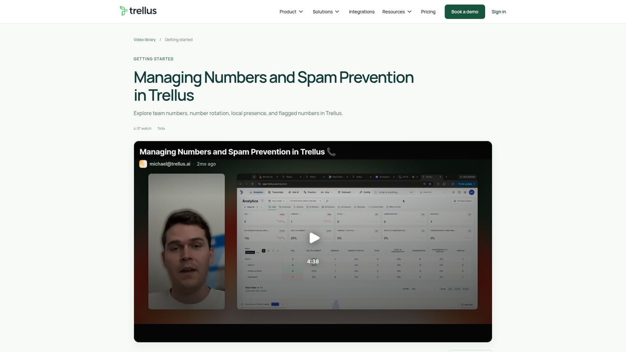 Trellus — Test your audio before the first call block