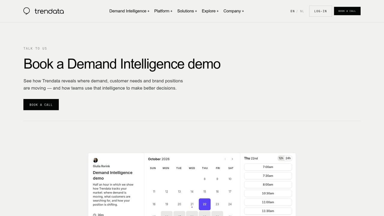 Trendata — Book an introductory call