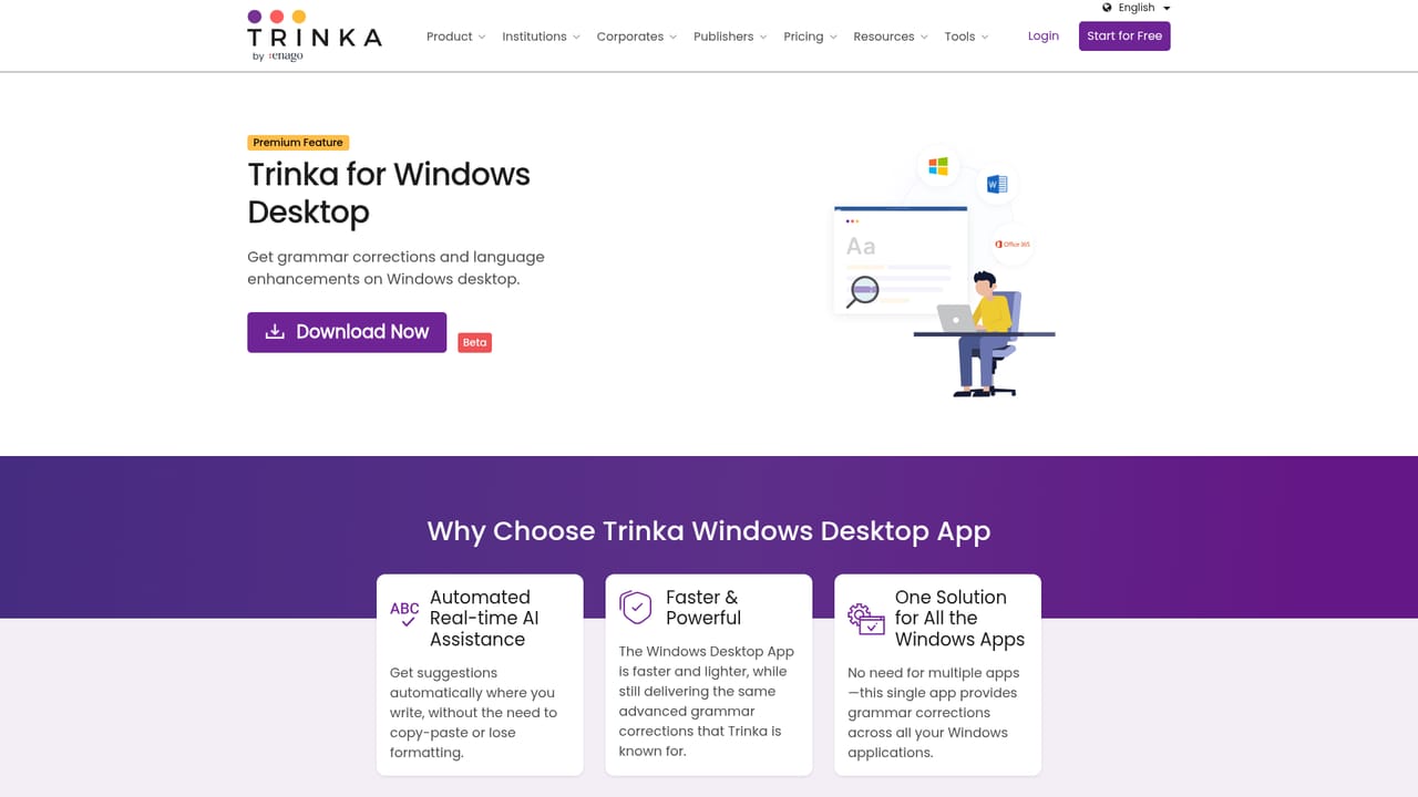 Trinka AI — Add the Word add-in or browser extension