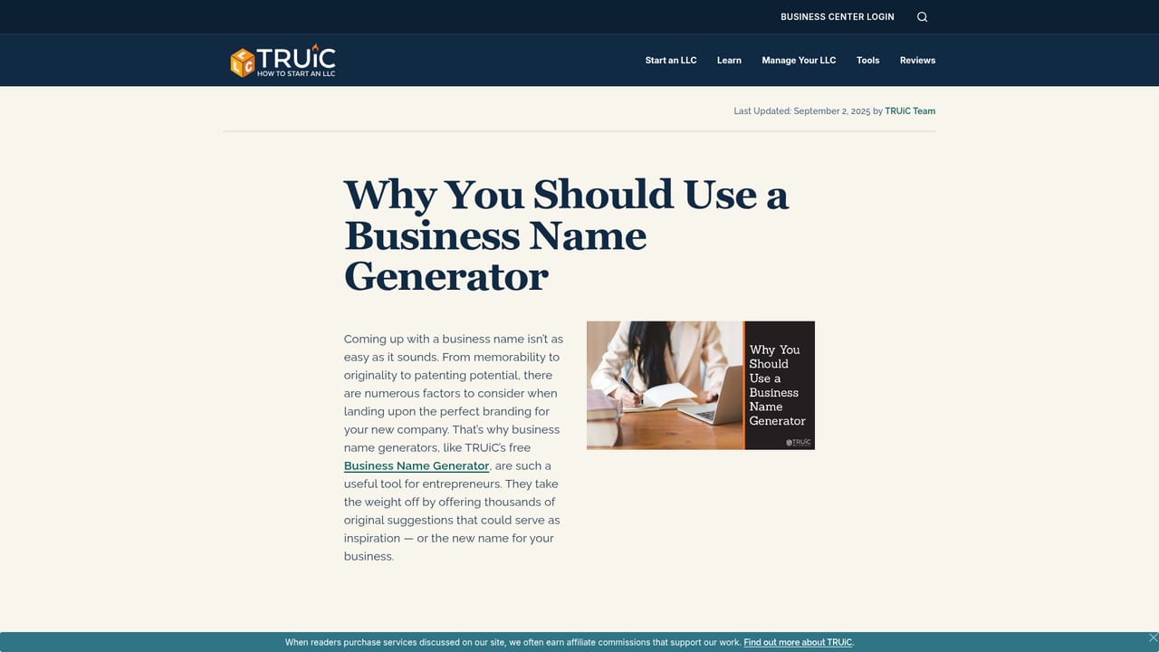 Truic — Test the shortlist against naming criteria