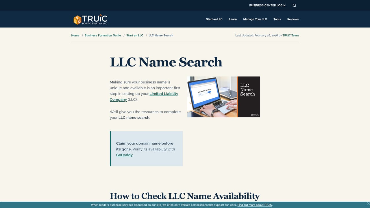 Truic — Register the domain and secure the name