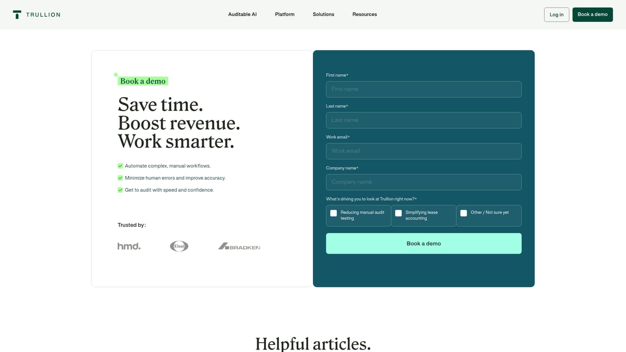 Trullion — Book a demo and consult with the team