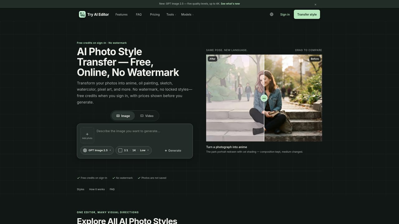Try AI Editor — Try a guided use case