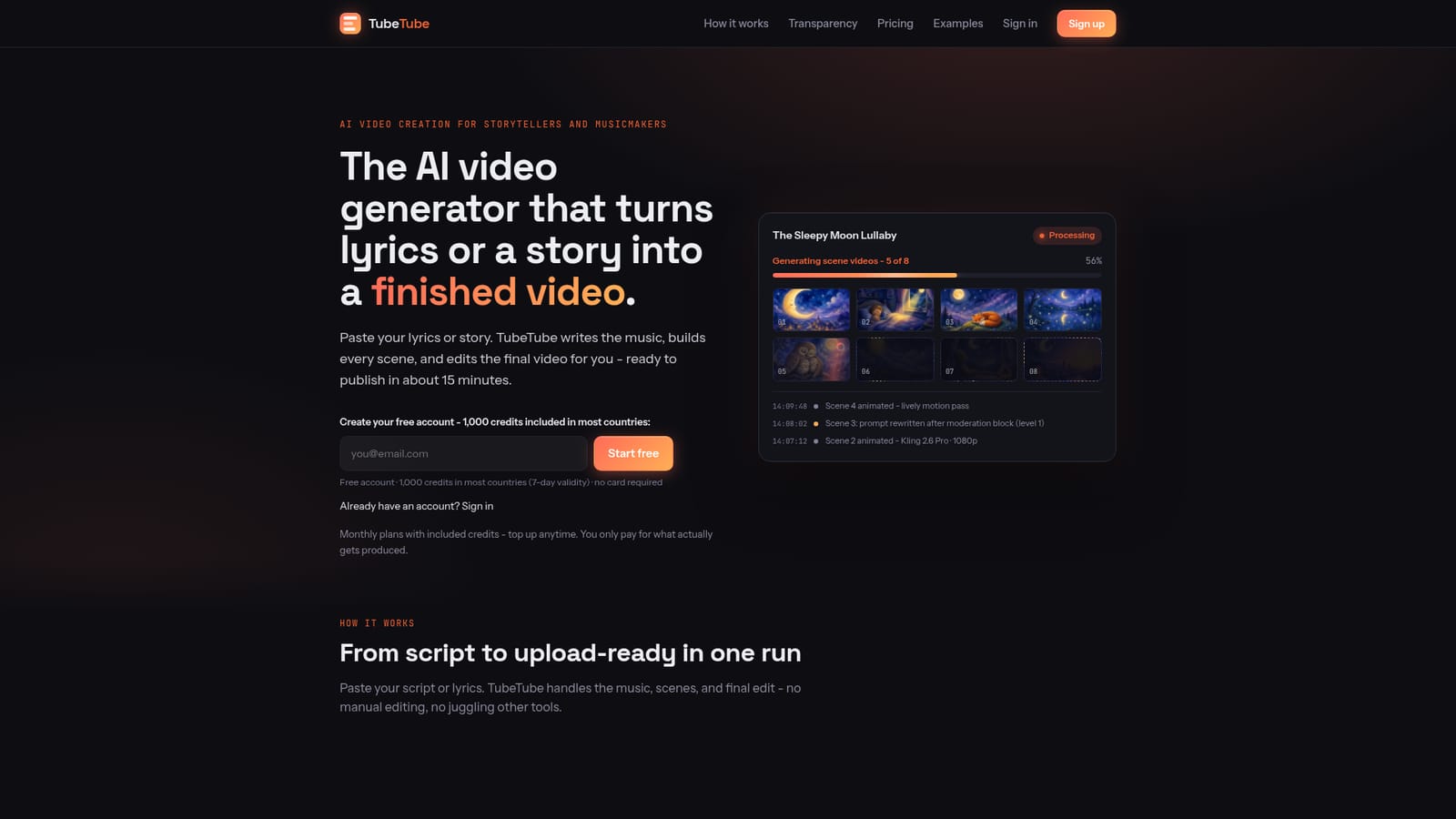 TubeTube — Create a free account