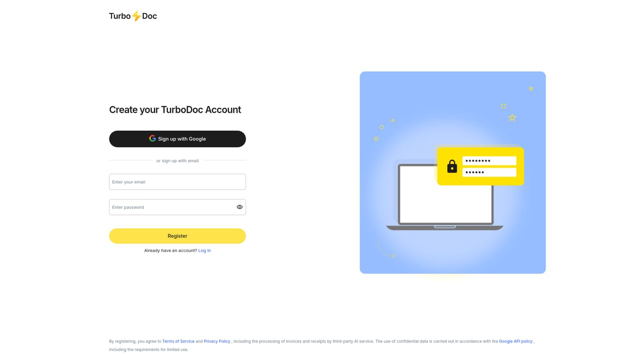 TurboDoc — Create a free trial account