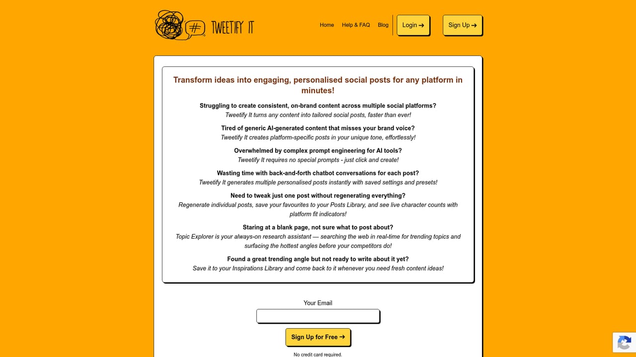 Tweetify It — Create your account
