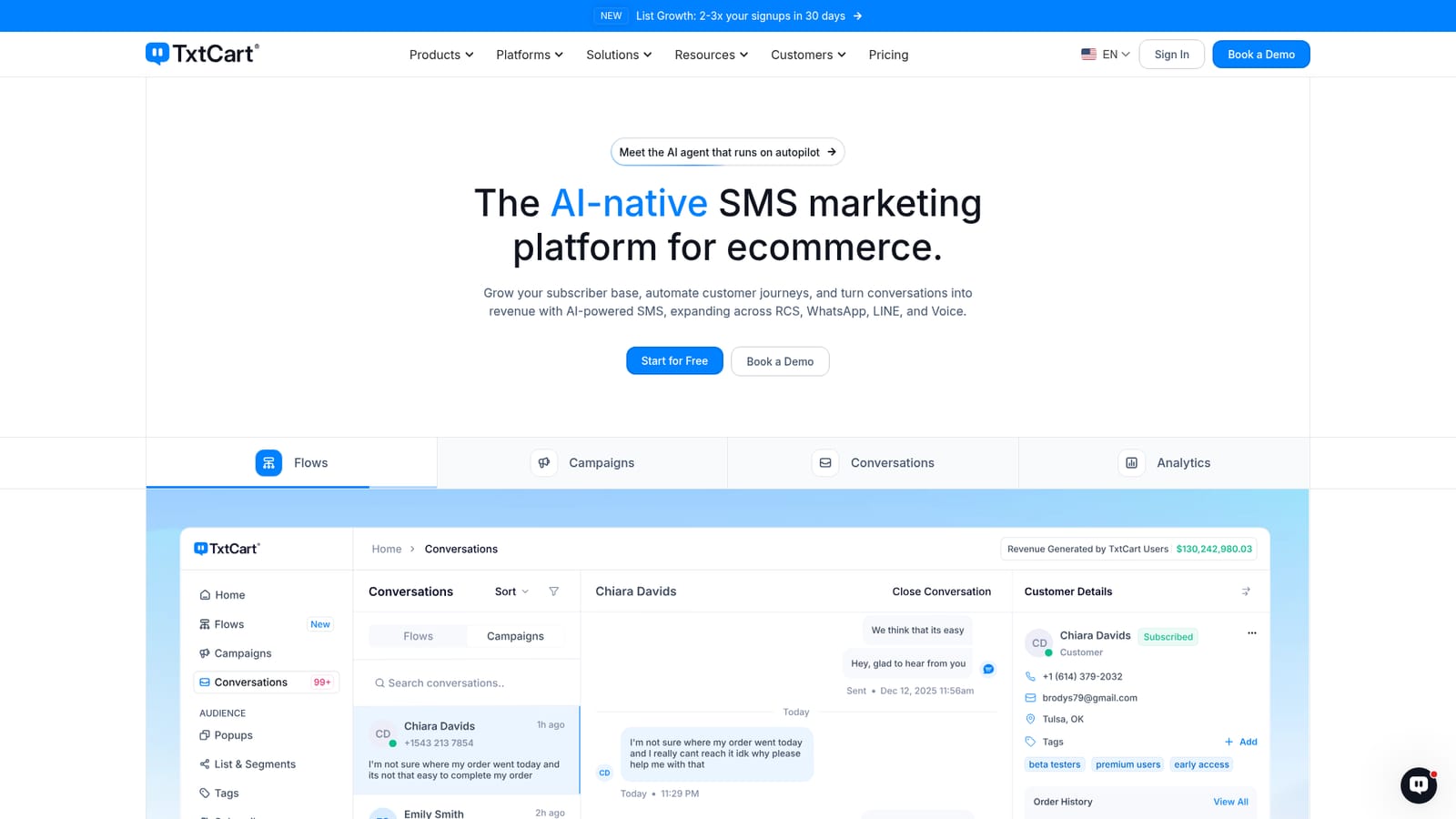 TxtCart — Start a free trial account