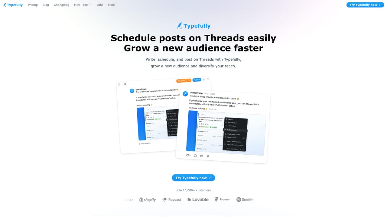Typefully — Schedule it
