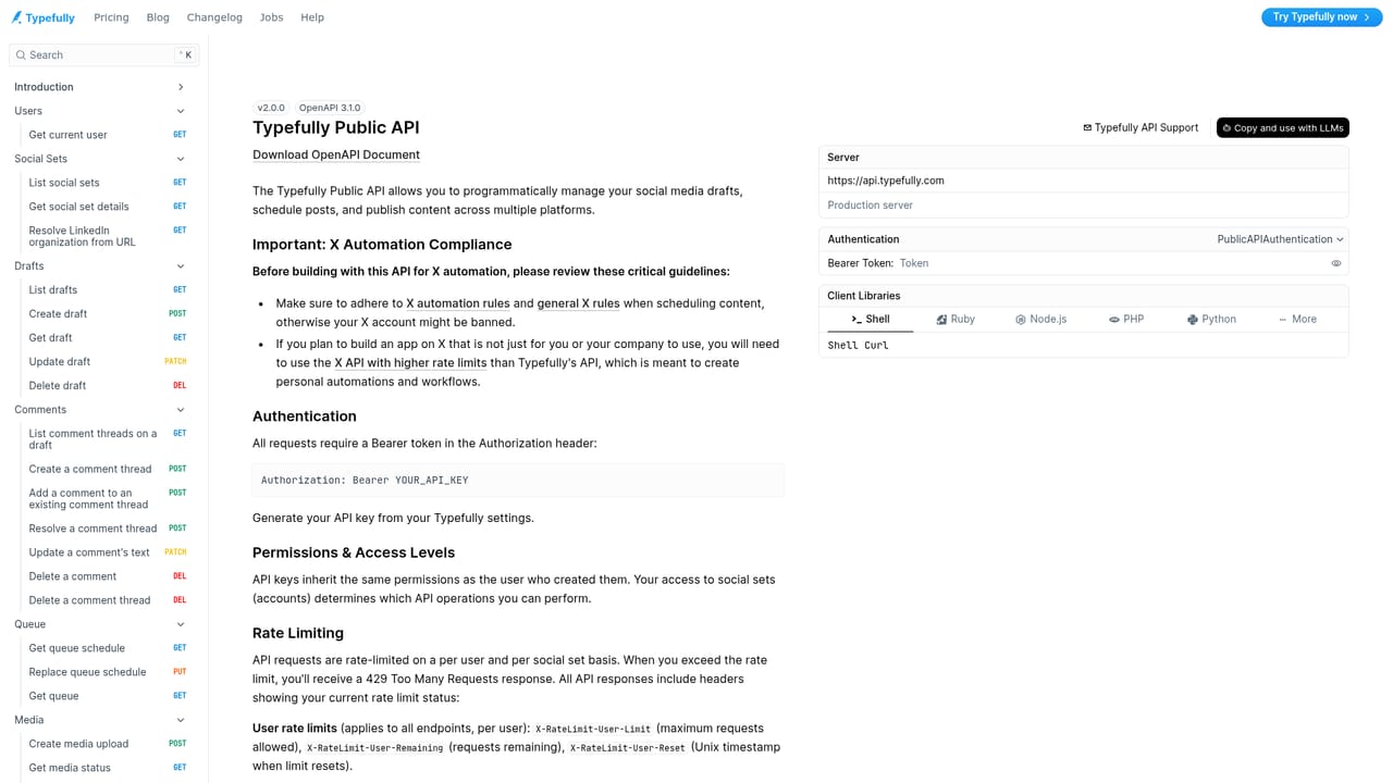 Typefully — Connect your own tooling