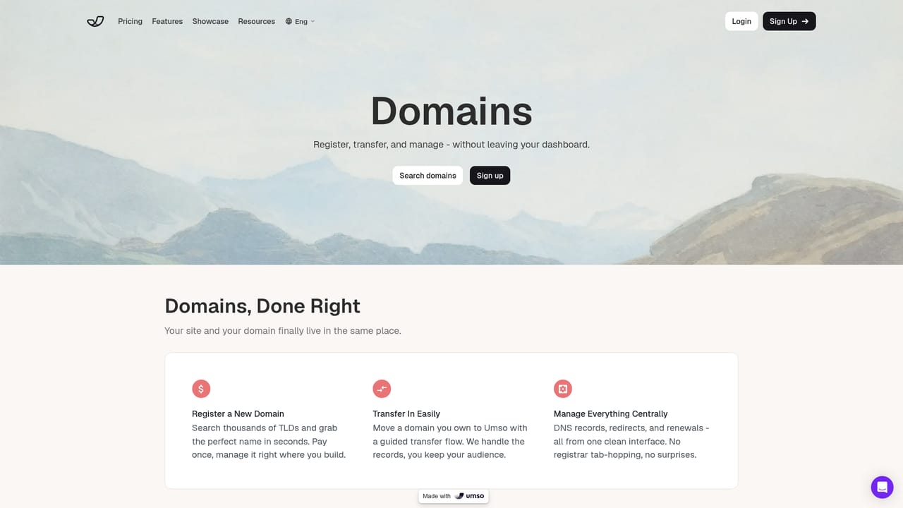 Umso — Connect a domain