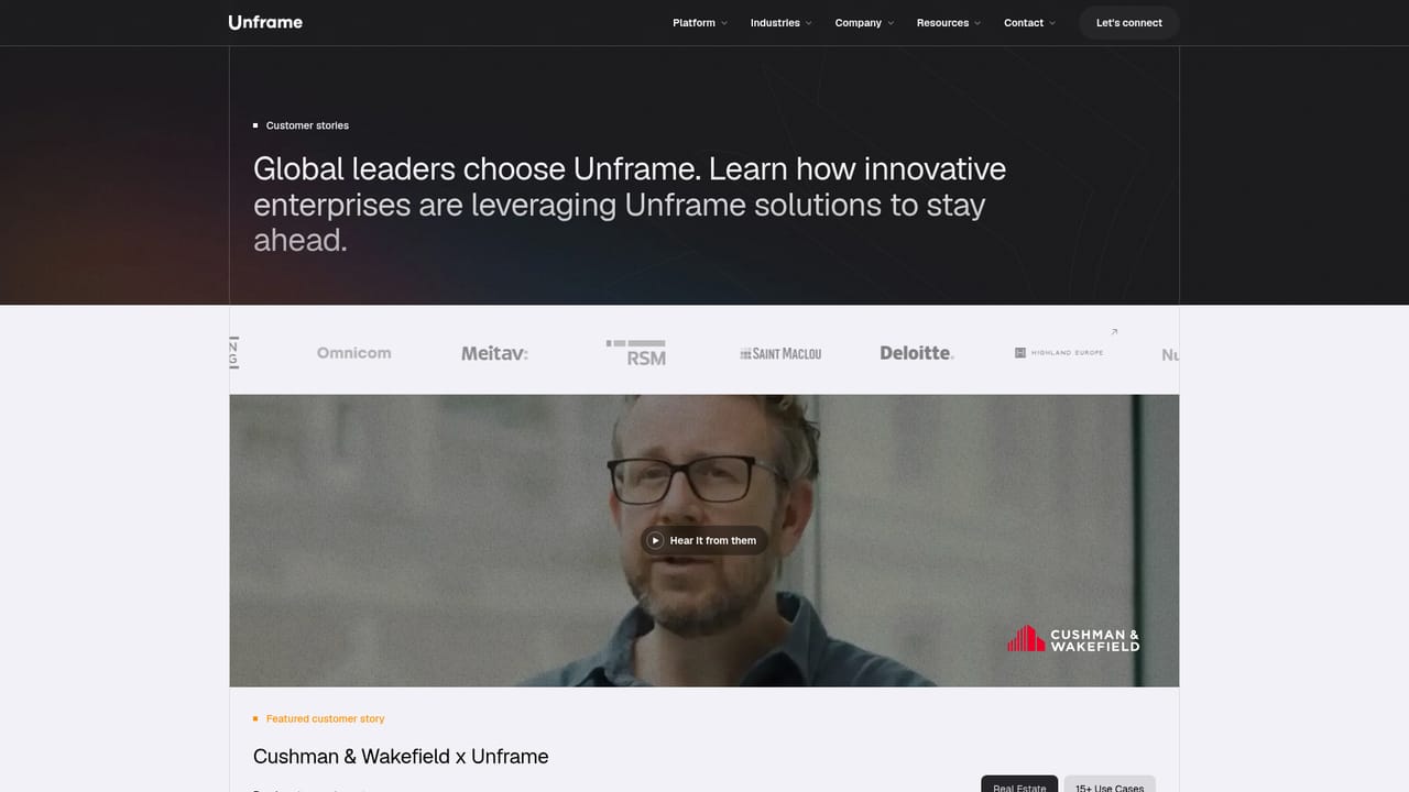 Unframe AI — Find a comparable customer story