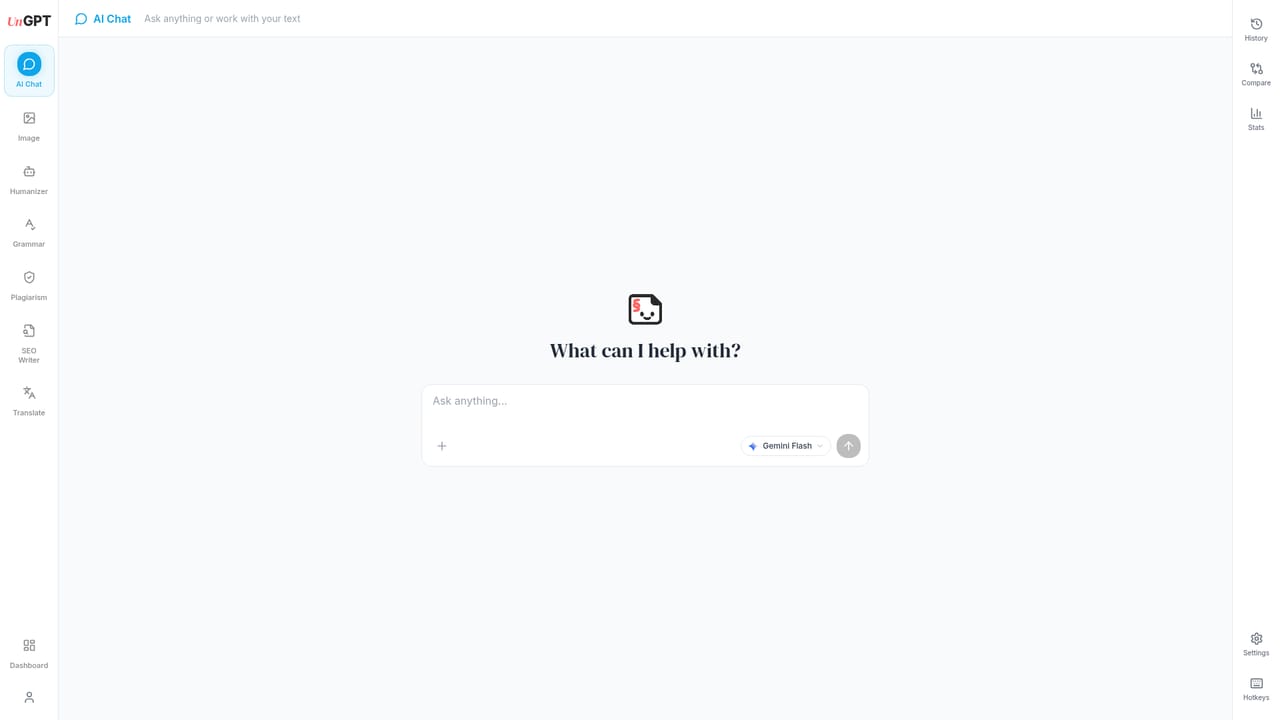 UnGPT — Create an account and open the workspace