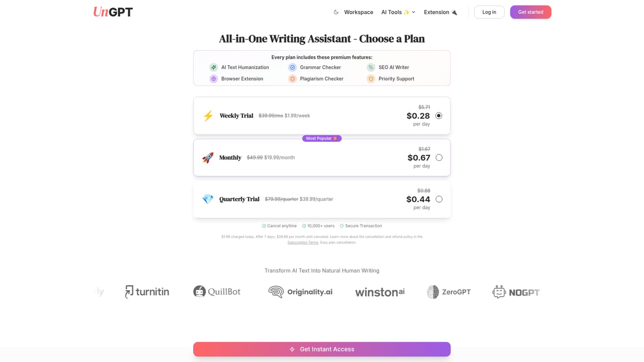 UnGPT — Review plans before you commit