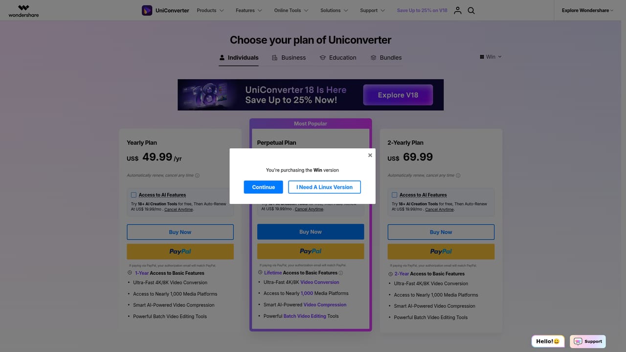 Uniconverter AI Video Enhancer — Install the desktop app for dedicated models