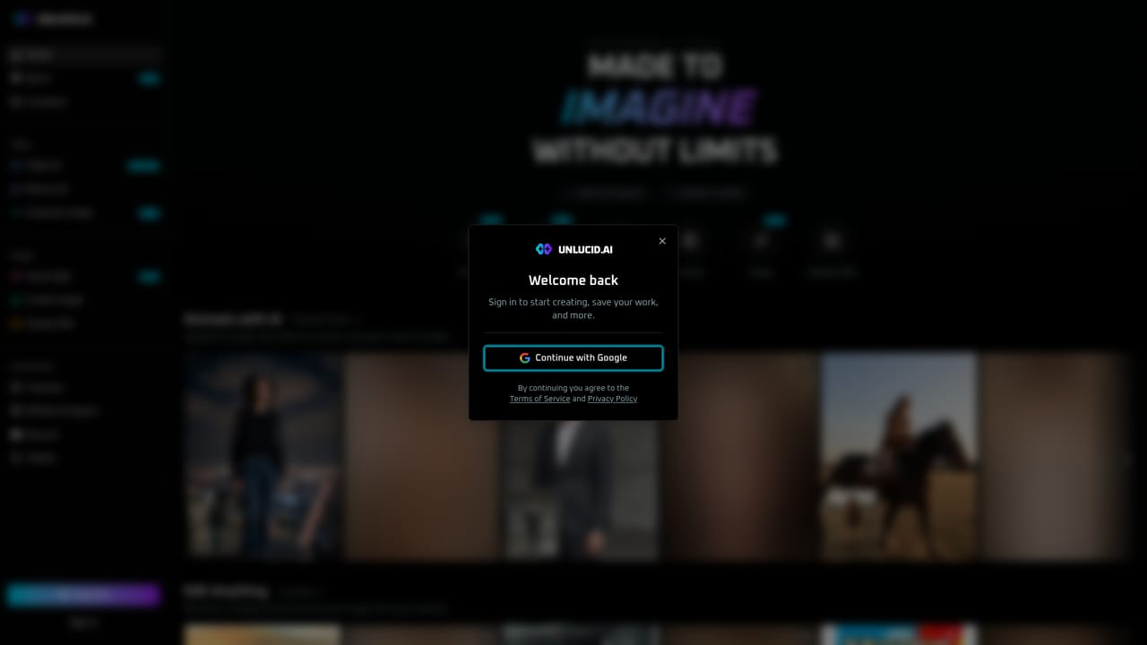 Unlucid AI — Animate a still with Video AI or an effect