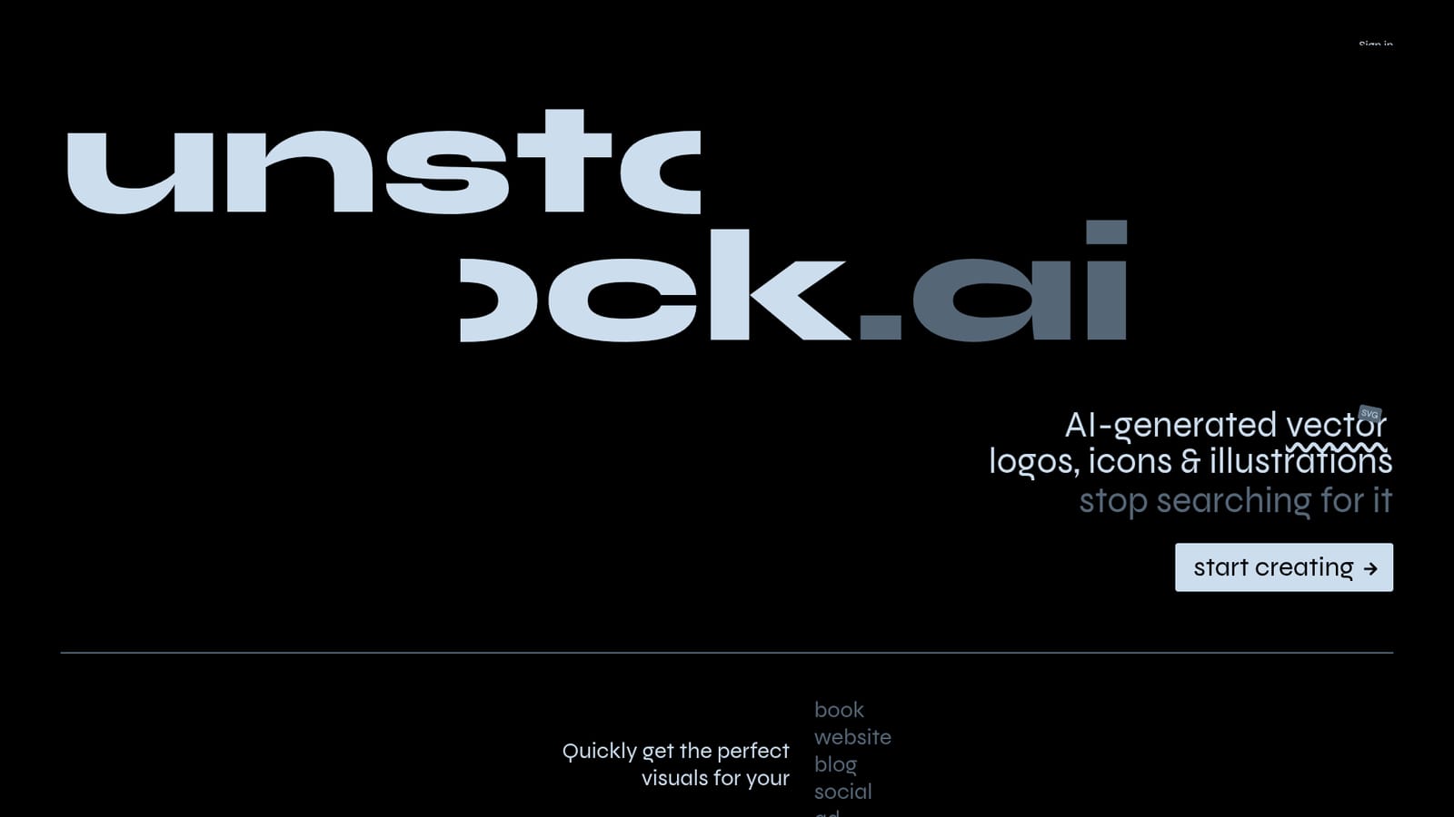 Unstock — Open the site and sign in