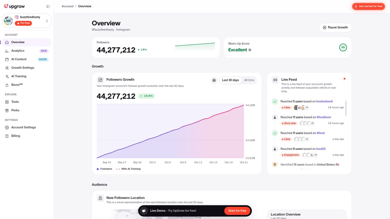 UpGrow — Try the live demo first