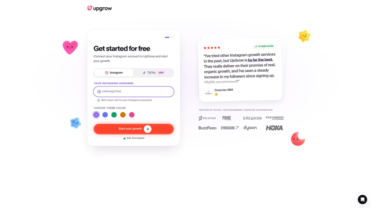 UpGrow — Connect and configure your account