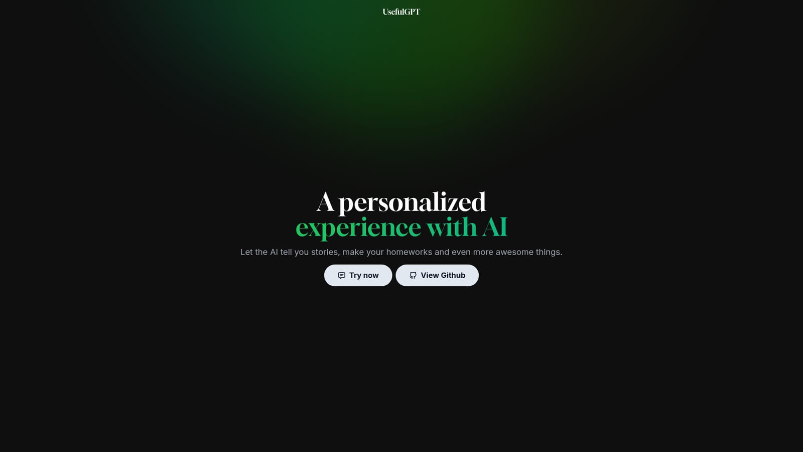 UsefulGPT — Open the UsefulGPT homepage