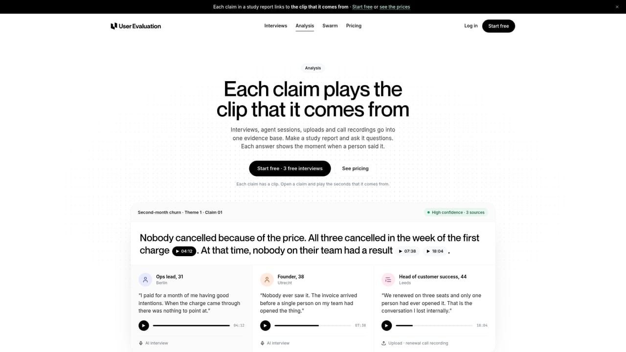 User Evaluation — Read and share the study report