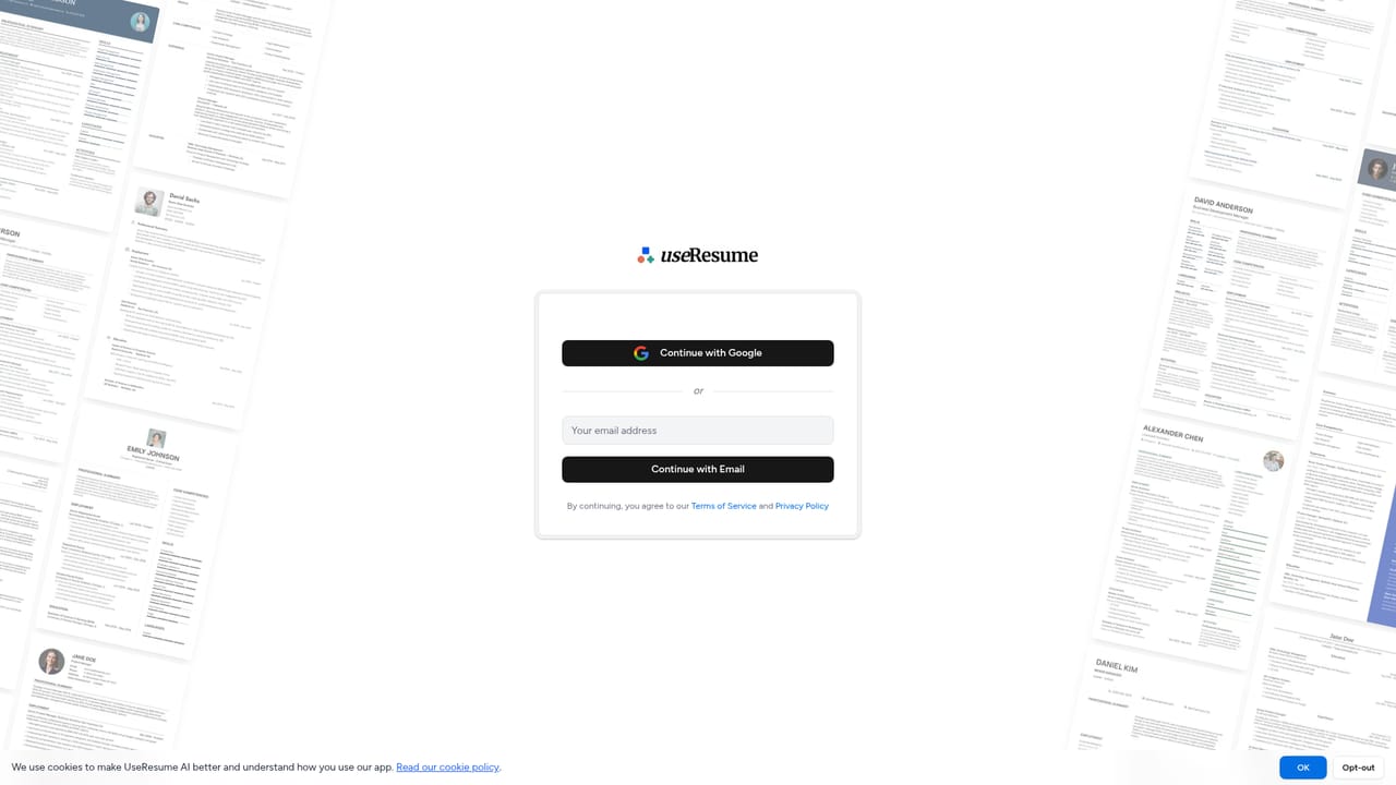 UseResume — Create your account