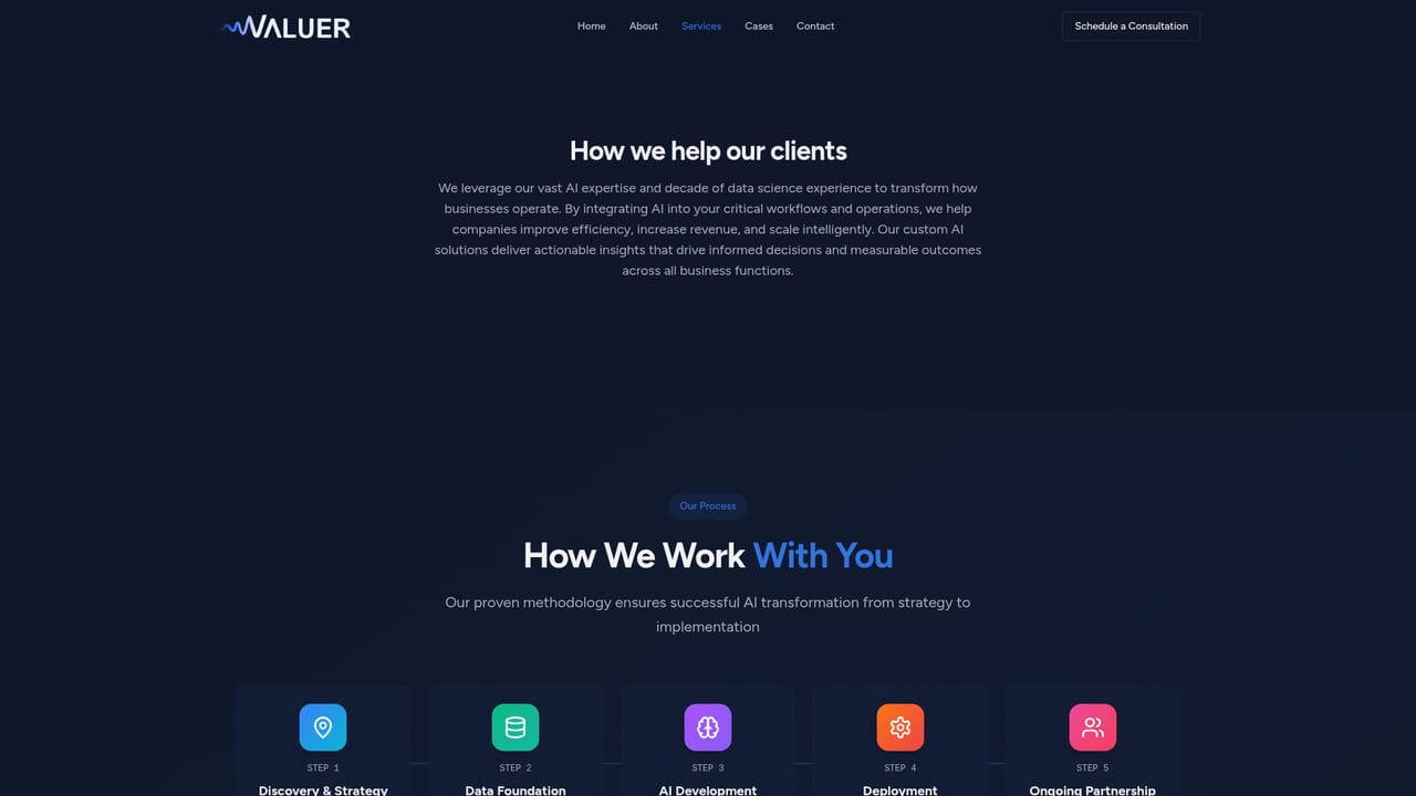 Valuer — Review the service pillars