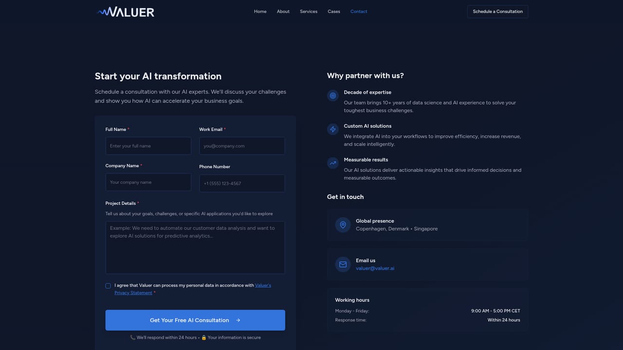 Valuer — Request a consultation