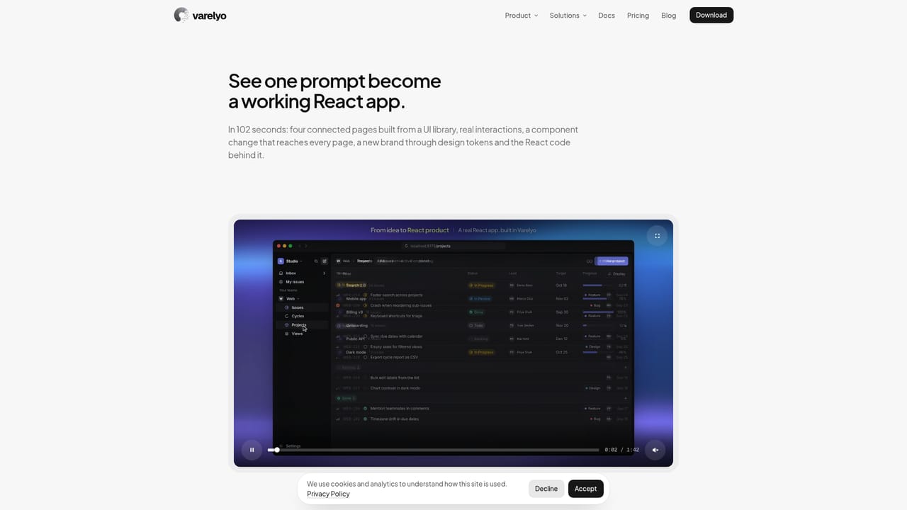 Varelyo — Watch the demo video