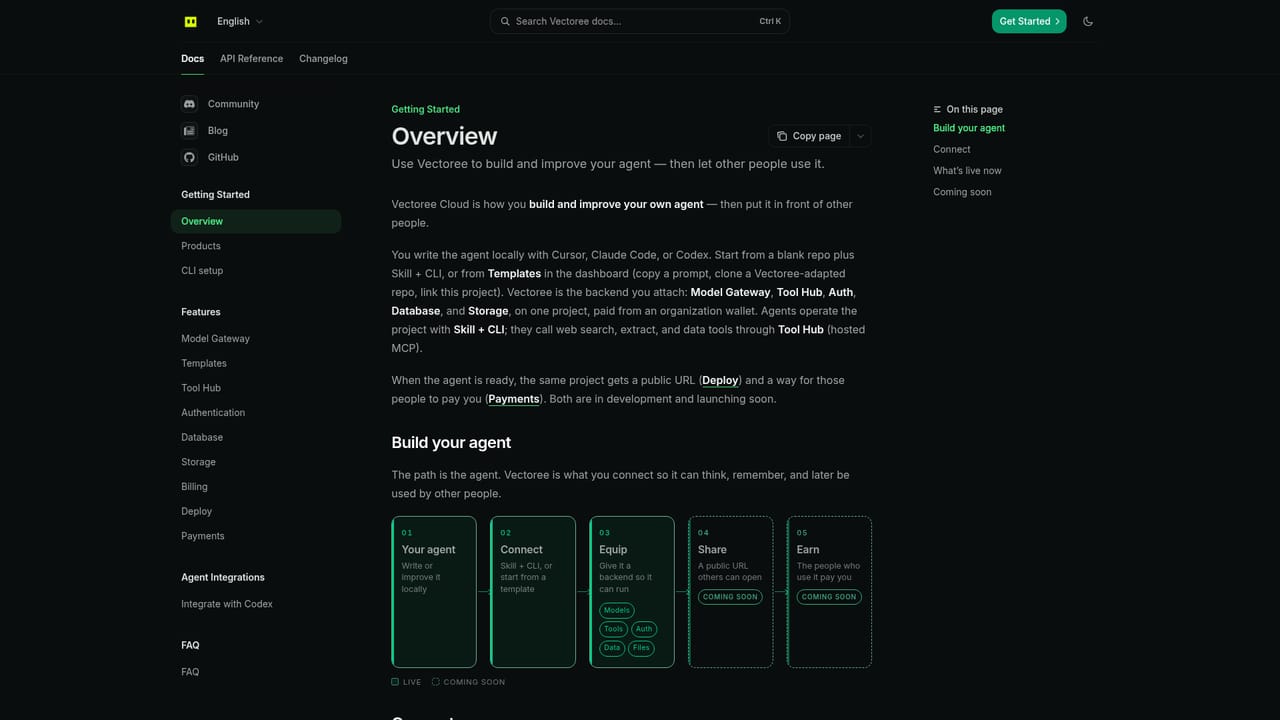 Vectoree — Login and link the CLI