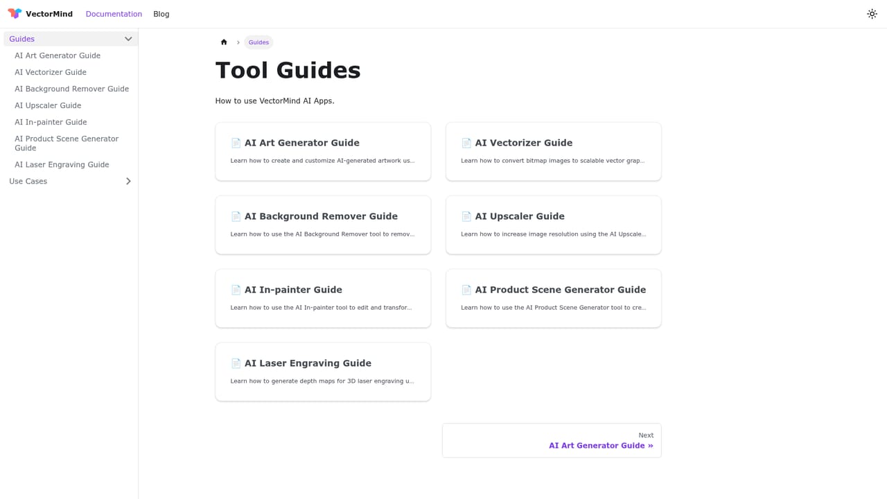 VectorMind — Check the guides