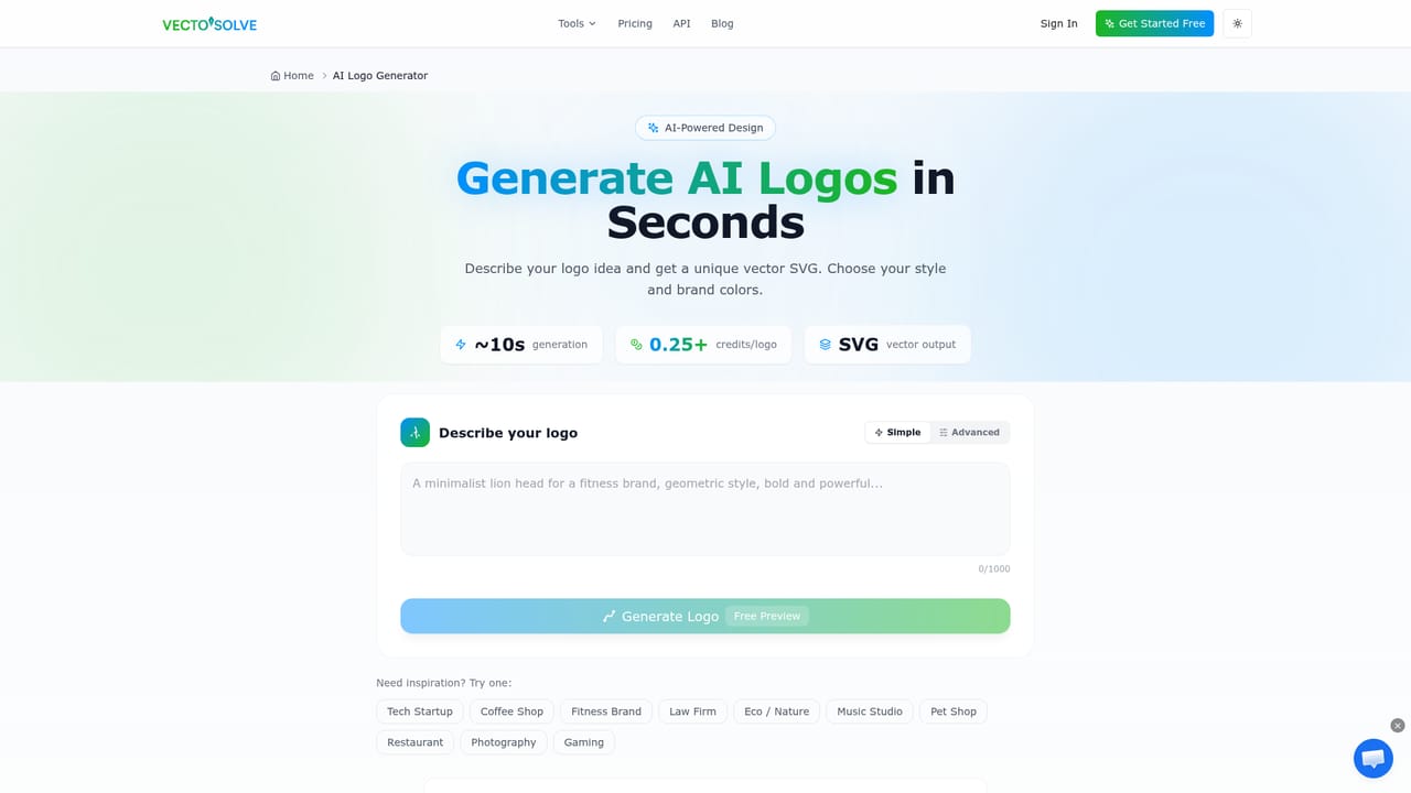 VectoSolve — Create artwork from scratch if needed