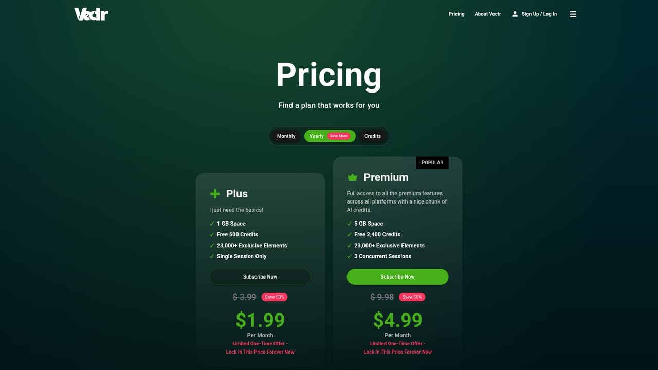 Vectr — Check plans before scaling use