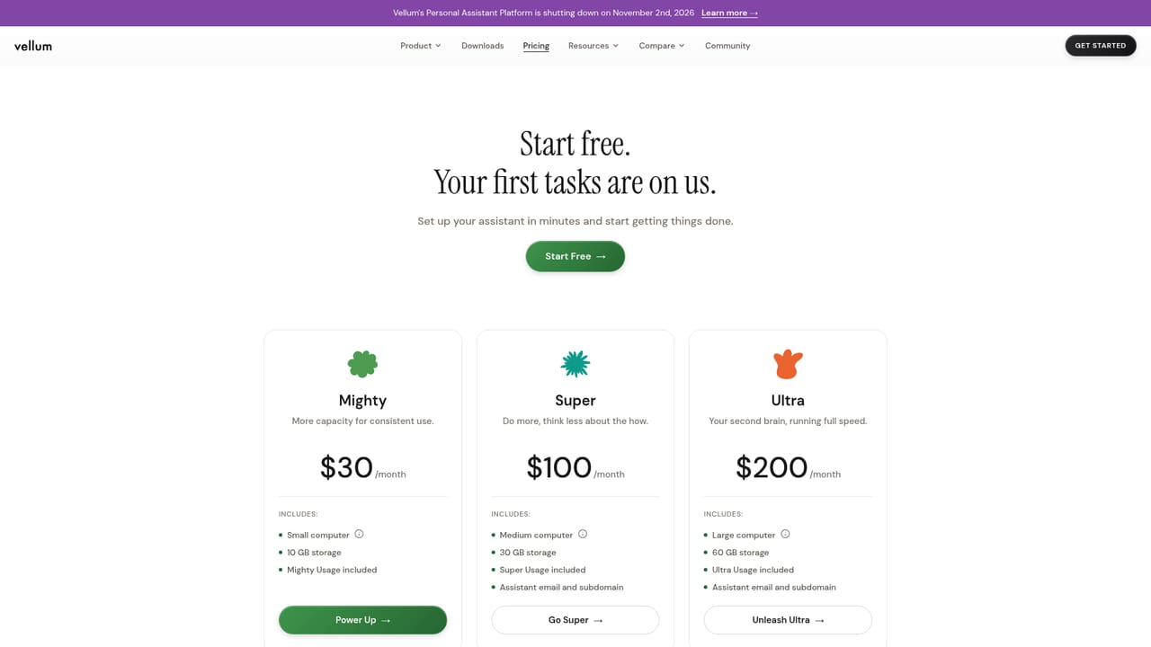 Vellum — Review plans and credits