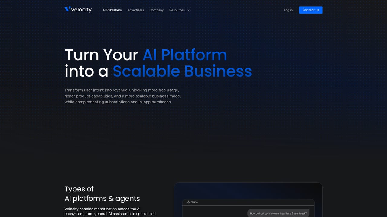 Velocity — Review the publisher monetization model