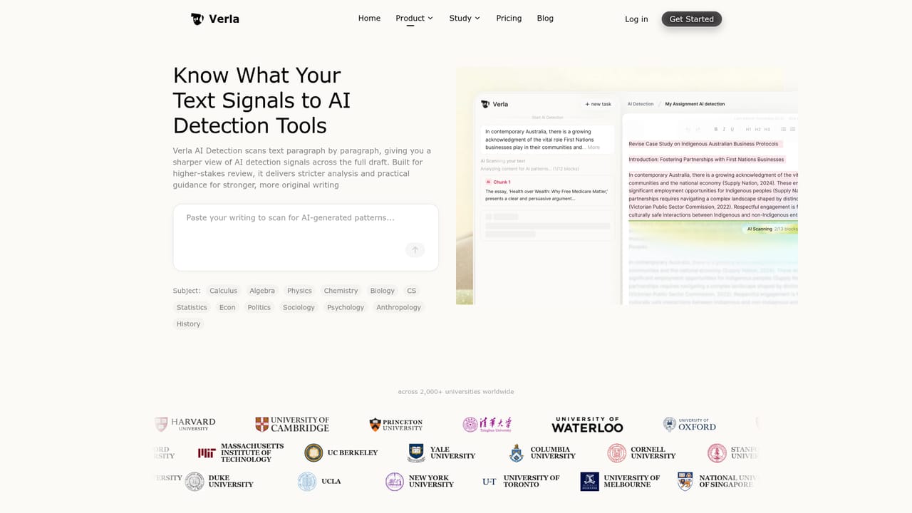 Verla — Check the AI score
